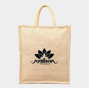 Suministro directo de fábrica, bolsas de mano con logotipo personalizado para mujer, resistentes al agua, cáñamo, lino, arpillera, tela de yute, cierre de cremallera, venta al por mayor - Product Image 3