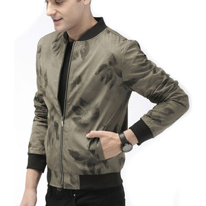 เสื้อแจ็กเก็ตบอมเบอร์สำหรับผู้ชายเสื้อแจ็กเก็ตบอมเบอร์แบบคลาสสิกใส่สบายสำหรับฤดูหนาวโลโก้ตามสั่ง - Product Image 2