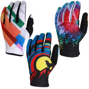 High Quality Unisex Full-Finger Bicycle Racing <b>Gloves</b> UV Protection Custom Logo Print <b>Touch</b> <b>Screen</b> Function Made Spandex <b>for</b> <b>Men</b> - Product Image 2