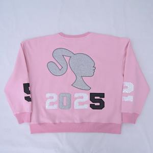 เสื้อฮู้ดแขนยาวระบายอากาศสำหรับผู้หญิงเสื้อสเวตเชิ้ตคอกลมแขนยาวผ้าฝ้าย100% ออกแบบโลโก้ได้ตามต้องการสำหรับฤดูหนาว - Product Image 5