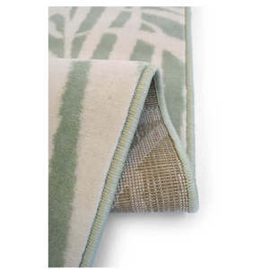 Handmade Viscose <b>Abstract</b> Leaf Green <b>Rug</b> for Living Room Hallway Decor - Product Image 3