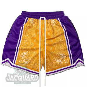 กางเกงขาสั้นลายตาข่ายสำหรับผู้ใหญ่กางเกงขาสั้นชายหาดสตรีทเปิดปิดแบบผูกเชือกระบายอากาศสำหรับสุภาพบุรุษ - Product Image 3