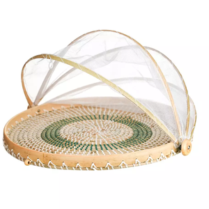 ผลิตภัณฑ์ใหม่ Handwoven รอบหญ้าทะเลฝาครอบอาหารที่มีเต็นท์สำหรับปกป้องอาหารจากเวียดนาม - Product Image 1