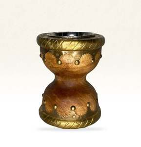 Nouveauté Brûleur d'encens Bakhoor au design de luxe en bois et en métal Mubakhara Design arabe - Product Image 1