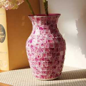 Vase à fleurs de table aspect mosaïque fini pour la décoration intérieure pour faire un bon design intérieur en couleur argent style décoratif fait main - Product Image 5