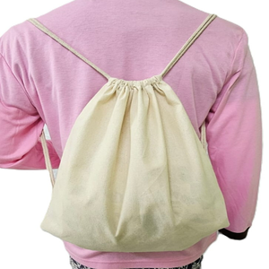 Mochila de Lona Impermeable Reutilizable de Alta Calidad con Cordón, Estilo Moderno, Logotipo Personalizado, Forro de Algodón Orgánico, para Playa - Product Image 3