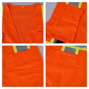 Chaleco de alta visibilidad con tiras de seguridad reflectantes de alta visibilidad para ropa de trabajo Nuevo diseño Chaquetas de alta visibilidad de poliéster 100% de alta calidad - Product Image 5