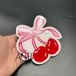Venta al por mayor Cerezo arco acrílico pestañas palet azulejos con imán logotipo personalizado pinzas para pestañas en Flor Mariposa formas cuadradas - Product Image 1