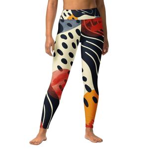 Leggings estampados con estilo para mujer Venta al por mayor Pantalones de Yoga de cintura alta Slim Fit Cómodo Stretch Gym Fitness Training Outfit - Product Image 1
