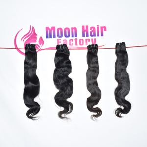 Produit de qualité d'exportation 100% 28 pouces 1 paquet en gros Bodywave cheveux humains indiens bruts alignés sur les cuticules non traités Meilleure vente - Product Image 4