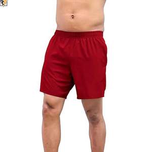 Short extensible en nylon rouge confortable à porter pour le sport short de jogging vêtements de nuit - Product Image 6