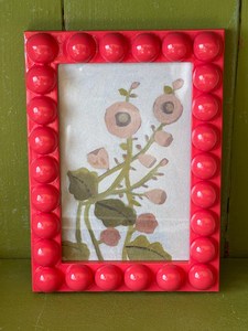 Marco de fotos de madera lacado hecho a mano con borde de cuentas crema diseño más nuevo de pared para decoración rústica del hogar para café Homestay - Product Image 4