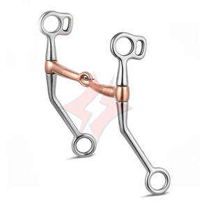 Cheval de qualité supérieure anglais équitation laiton Eggbutt Double articulation mèche culotte équine bride peu contrôle efficace doux - Product Image 1