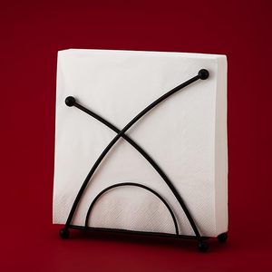 Elegant Metal Black Napkin Holder Luxury Iron Storage Box Home Decor Restaurant Dining Table Tissue <b>Bar</b> Storage Catered Hotels - Product Image 6