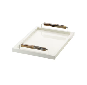 ถาดไม้ใส่อาหารพร้อมด้ามจับเรซินออกแบบยอดเยี่ยมถาดวางขนมวางวันที่ - Product Image 1