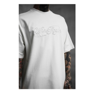 Chemises en tricot surdimensionnées pour hommes 100% coton imprimées Streetwear Vêtements de fitness Logo Grande taille Longueur longue Respirant Écologique - Product Image 2