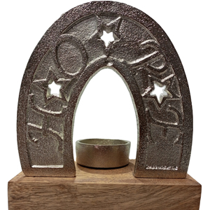 T-Lite Half Round HOPE Adorno de mesa Hermosa forma de árbol Decoración navideña Estatuilla iluminada para la temporada navideña - Product Image 1