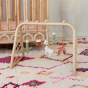 Gymnase d'activités en rotin durable, jouets et loisirs pour bébés, tapis de jeu pour bébé, best-seller, gymnase en osier pour bébé - Product Image 5