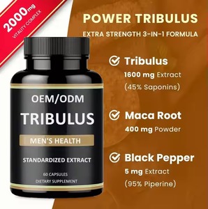 Proveedor indio Tribulus Booster Suplemento de hierbas que apoya la recuperación muscular Fuerza Resistencia Vitalidad y bienestar general - Product Image 2