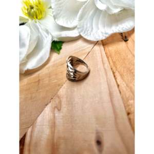 Handmade Navajo Sterling <b>Silver</b> <b>Statement</b> <b>Ring</b> Boho Geometric Design with Smooth Cut Stone Size 3.75 for Everyday Wear - Product Image 4