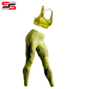 Sujetador de moda de nailon de alta calidad para mujer, conjunto de Yoga OEM deportivo con sublimación de dos piezas para mujer, ropa de gimnasio, conjunto de Yoga, mallas - Product Image 6