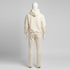 ชุดวอร์มสีเบจพิมพ์ลายตามสั่งสำหรับผู้ชาย ชุดลำลองสไตล์สตรีทที่เป็นมิตรต่อสิ่งแวดล้อม - Product Image 4