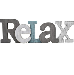 ผู้ผลิต OEM ผลงานออกแบบยอดนิยมและทันสมัย พร้อมตัวอักษร Relax ทำจากไม้ ขนาด 25 ซม. สีขาวธรรมชาติ - Product Image 1