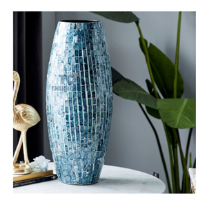 Vase à fleurs en mosaïque de Style nordique, vase à fleurs vietnamien, vase en nacre, vase décoratif capiz naturel, offre spéciale - Product Image 3