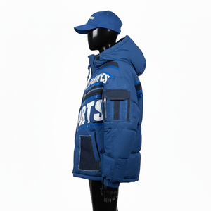 Veste matelassée oversize pour femmes, tissu en polyester, panneau contrasté, veste d'hiver avec logo personnalisé, veste matelassée pour femmes - Product Image 4