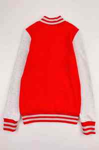 Premium Quality Letterman Baseball School College Bomber Varsity <b>Jacket</b> <b>red</b> and white Genuine <b>Leather</b> Sleeves <b>Jacket</b> Men <b>Women</b> - Product Image 5