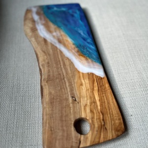 Planche à découper en bois et résine, dernière tendance, pour la cuisine et les restaurants, article décoratif, tailles personnalisées, durable, passe au lave-vaisselle - Product Image 4