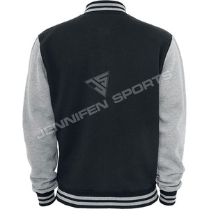 Chaqueta universitaria de béisbol de algodón 100% para hombres de talla grande con cierre de botones, forro acolchado interior sin cuello para invierno - Product Image 2