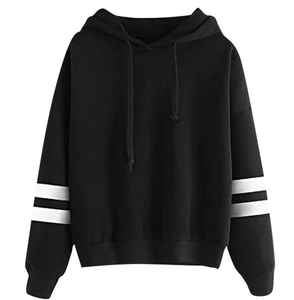 Sólido Mujer Casual XS Tamaño Pullover Sudadera con capucha Manga larga Transpirable Fleece Loose Fit Otoño Sudadera bordada - Product Image 2