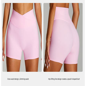 Nouvel arrivage de soutien-gorge de sport de gymnastique ensemble court de vêtements de fitness vêtements d'entraînement vêtements de sport ensemble de motard et de yoga - Product Image 4