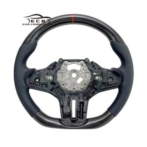 Volante de fibra de carbono de fondo plano de diseño personalizado Ever-Carbon Racing ECR para BMW M4 G82 <span class=keywords><strong>2022</strong></span> volante de competición - Product Image 1