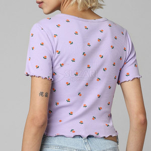 เสื้อยืดเอวลอยขนาดพลัสไซส์แฟชั่นตามความต้องการของลูกค้า - Product Image 2