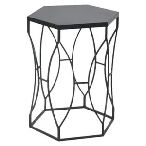 Threshold Black Metal Geometric Accent Table by Rgn Exports Premium Quality Classic Metal Table