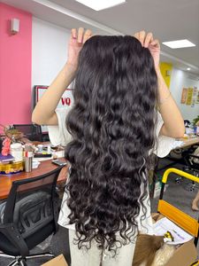 Vente Meilleure Qualité HD Dentelle Perruque Naturel Ondulé Remy Vierge 100% Cheveux Humains Machine Double Trame pour Femmes Noires Vietnamien - Product Image 5