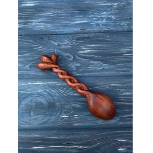 Cuchara de madera maciza de alta calidad para mezclar, revolver y servir, adecuada para la cocina del hogar y del restaurante - Product Image 2