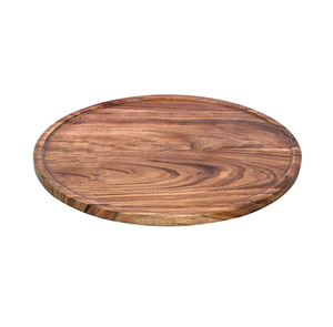 Assiette chargeur en bois dessus de table poli assiettes de service alimentaire vaisselle et restaurants et pour ustensiles de cuisine - Product Image 4