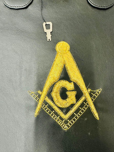 Master Mason Blue Lodge <b>Apron</b> Case Black Genuine Leather Mm Wm Provincial Masonic High Quality OEM Foldable IP67 Rated Made - Product Image 3