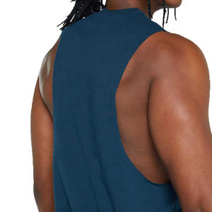 Camiseta sin mangas con logotipo personalizado para hombre de alta calidad 100% algodón nuevo diseño de punto transpirable con cuello en V informal mejor tarifa barata al por mayor - Product Image 6