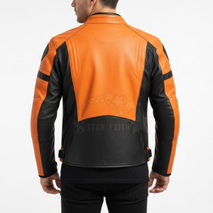 New Arrival High Quality Cow Skin Stand Front Breathable Eco-Friendly Customizable Low MOQ Men Winter Motorbike <b>Jacket</b> 2026 - Product Image 4