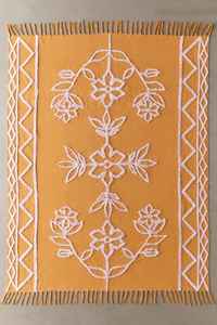 Usine en gros de luxe coton Jacquard jeter couverture Super doux touffeté à la main avec de longues franges couleur blanche - Product Image 5