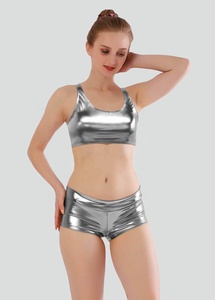 Shorts Métalliques Brillants Taille Haute pour Femme – Idéal pour la Danse Jazz, Pole Dance, Festivals, Soirées et Clubs - Product Image 2