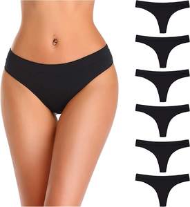 String en dentelle taille basse pour femme Culotte de bikini confortable en tissu extensible pour toute la journée Style invisible Service de logo personnalisé - Product Image 1