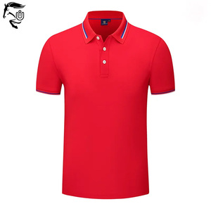 Camisetas de polo de poliéster 100% algodón para hombre, camisetas de manga corta antiarrugas de alta calidad con patrón sólido, Etiqueta Privada - Product Image 1