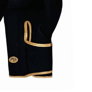 Vêtements de sport avec poignées Gants de boxe super noirs en cuir véritable de qualité supérieure Gants d'entraînement professionnels les plus vendus - Product Image 4