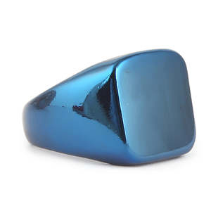 แหวนไทเทเนียมสำหรับผู้ชาย - สีน้ำเงิน - Product Image 1