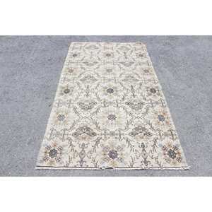 Tapis vintage 3,9 x 6,7 pieds, tapis turc, tapis oriental gris en laine - Product Image 1